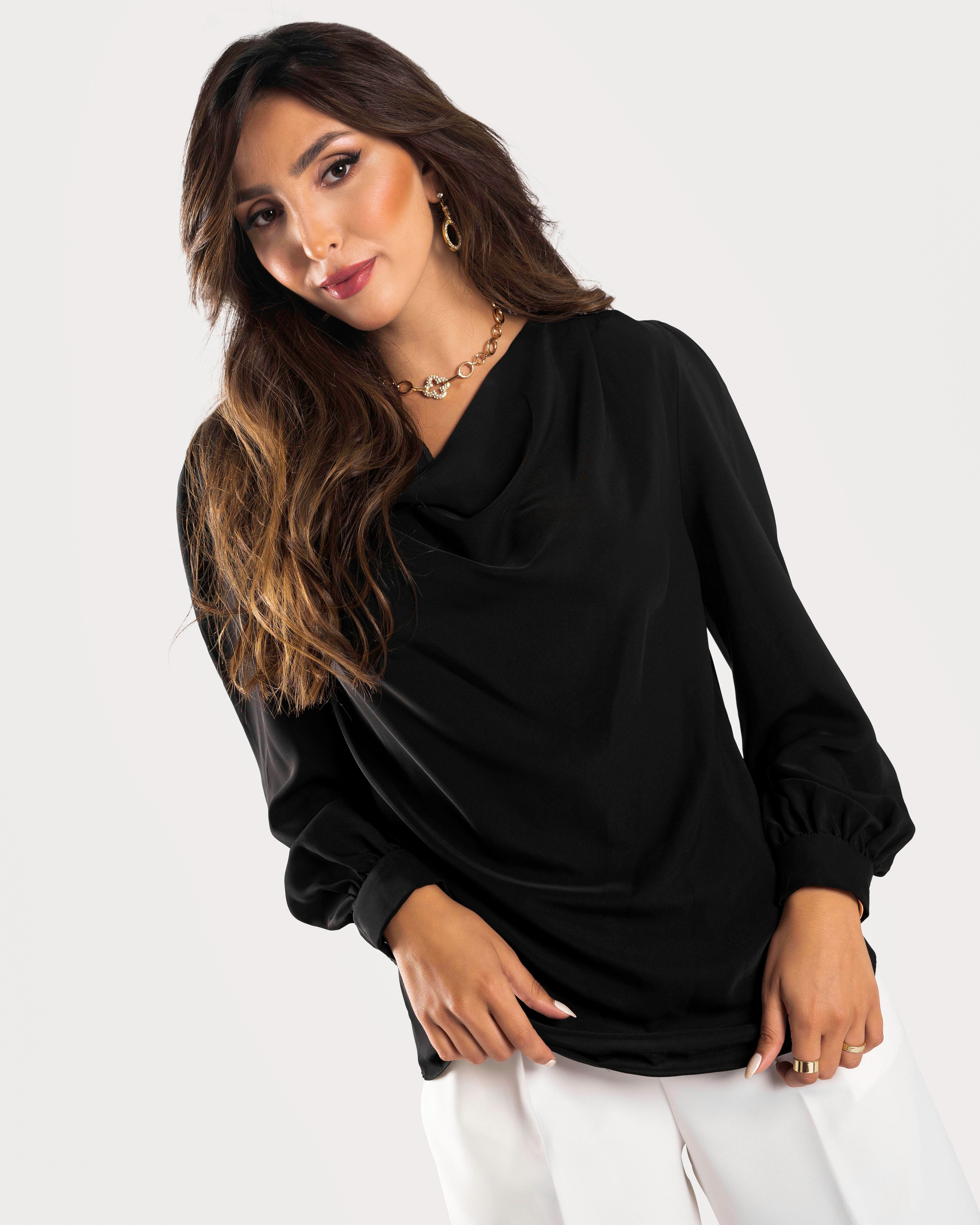 STYLE-Black-Crêpe Shirt